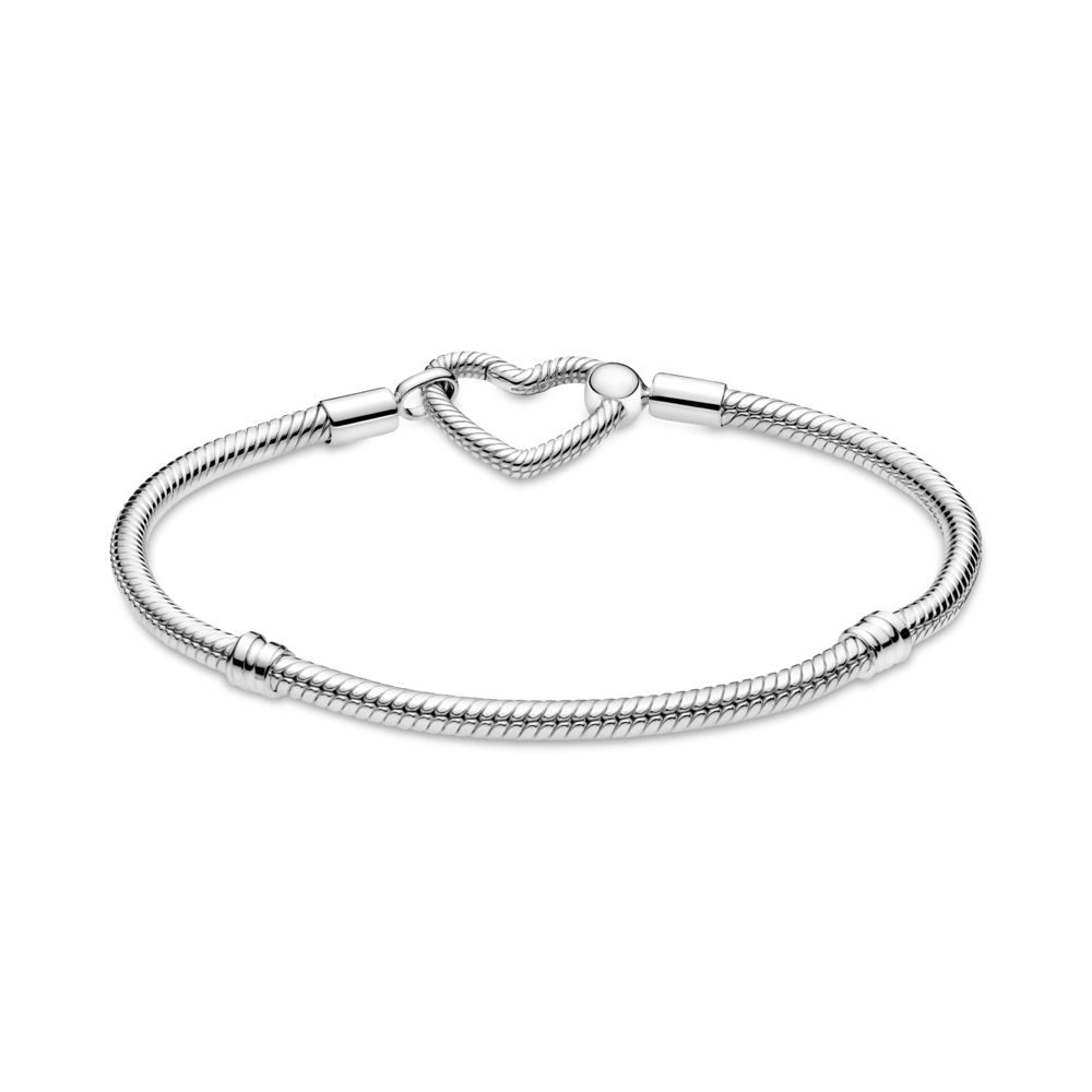 Bracelete Pandora Moments com Fecho de Coração | Prata 925