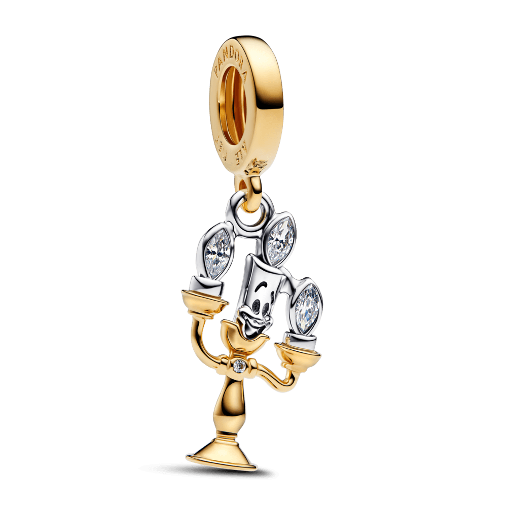 ✨ Charm Pendente Disney Candelabro Lumière a Bela e a Fera | Prata 925