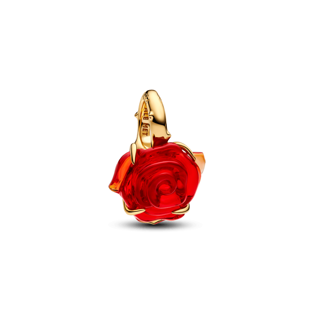 ✨ Charm Pendente Disney Rosa de a Bela e a Fera | Prata 925