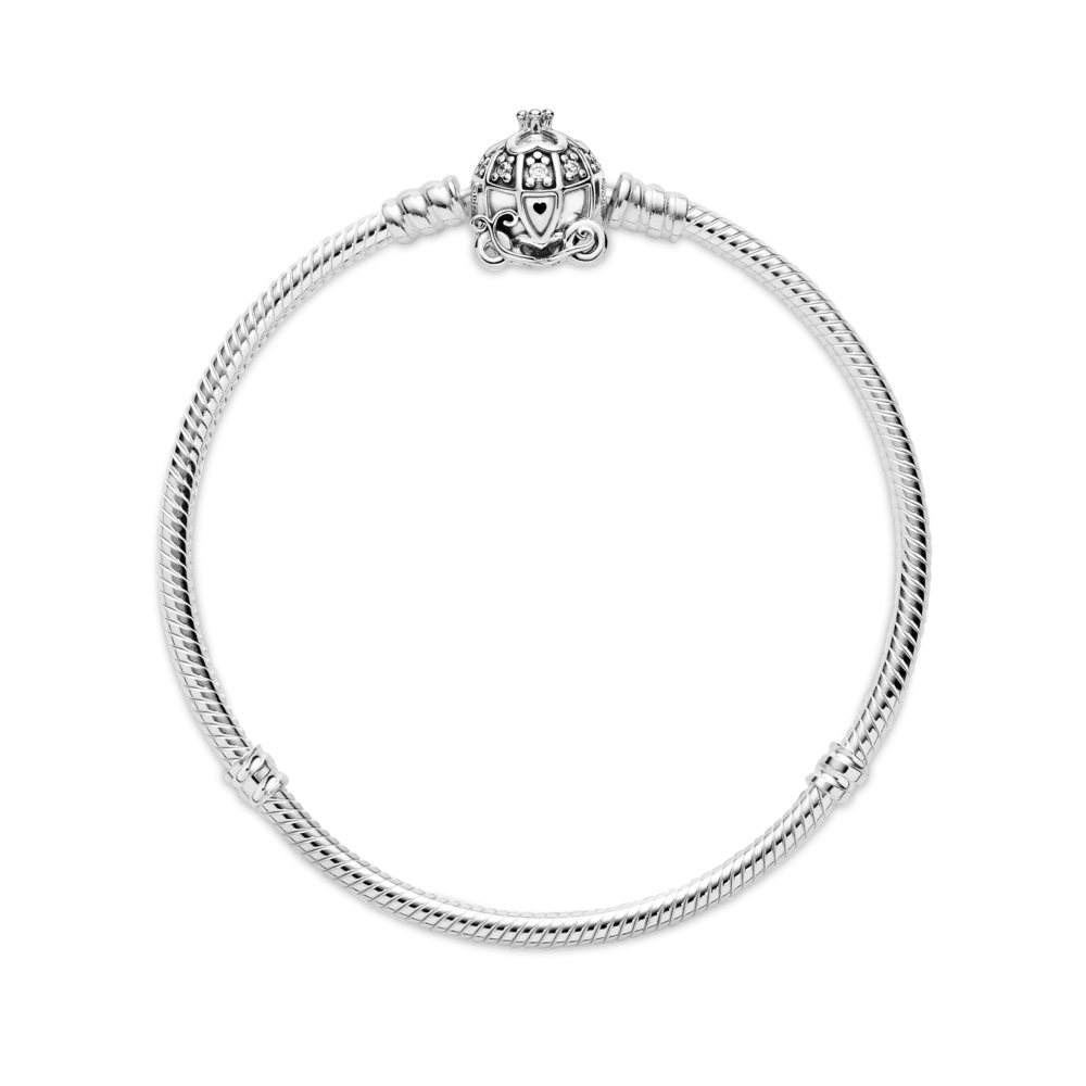 Bracelete Pandora Moments Disney Com Fecho Carruagem Cinderela | Prata 925