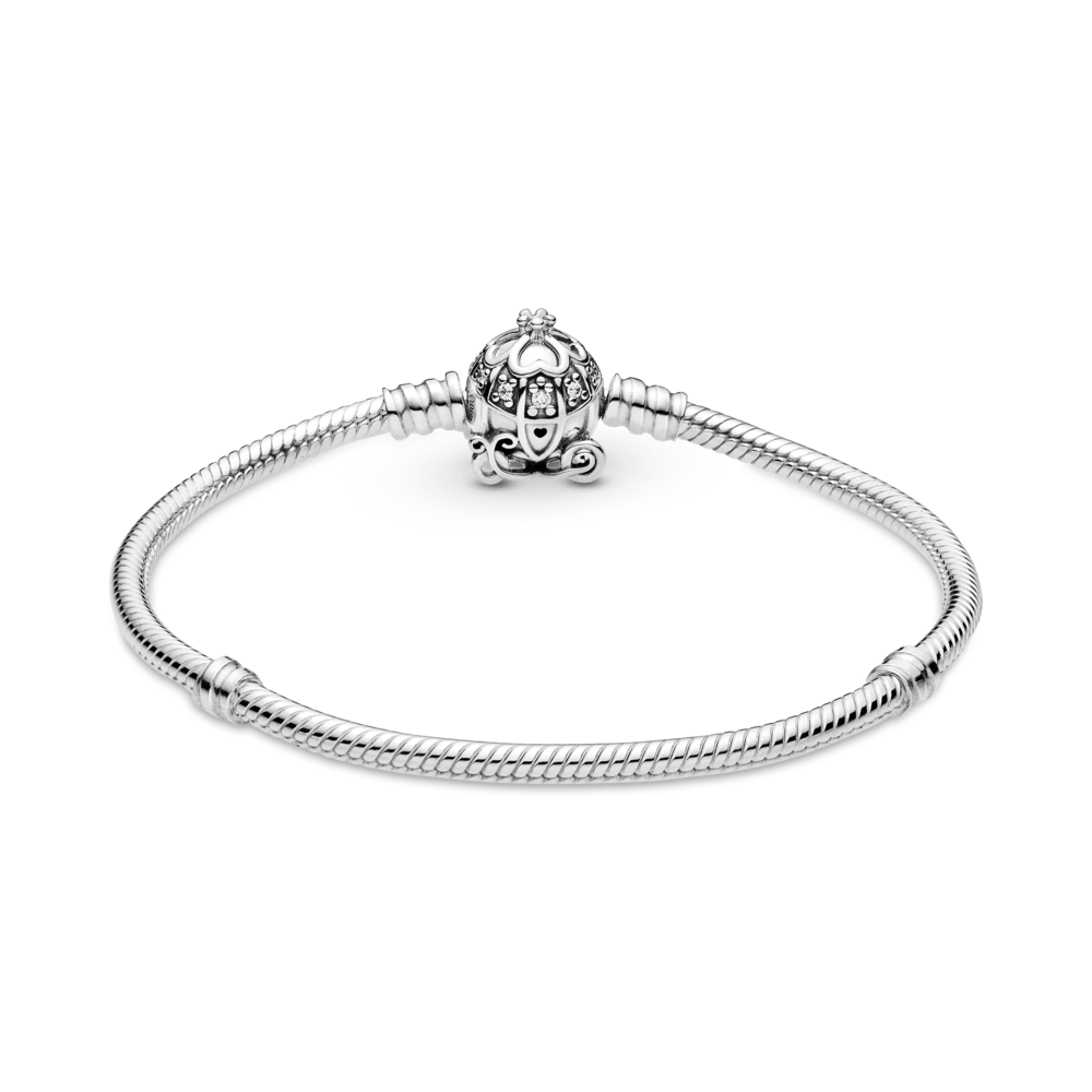 Bracelete Pandora Moments Disney Com Fecho Carruagem Cinderela | Prata 925