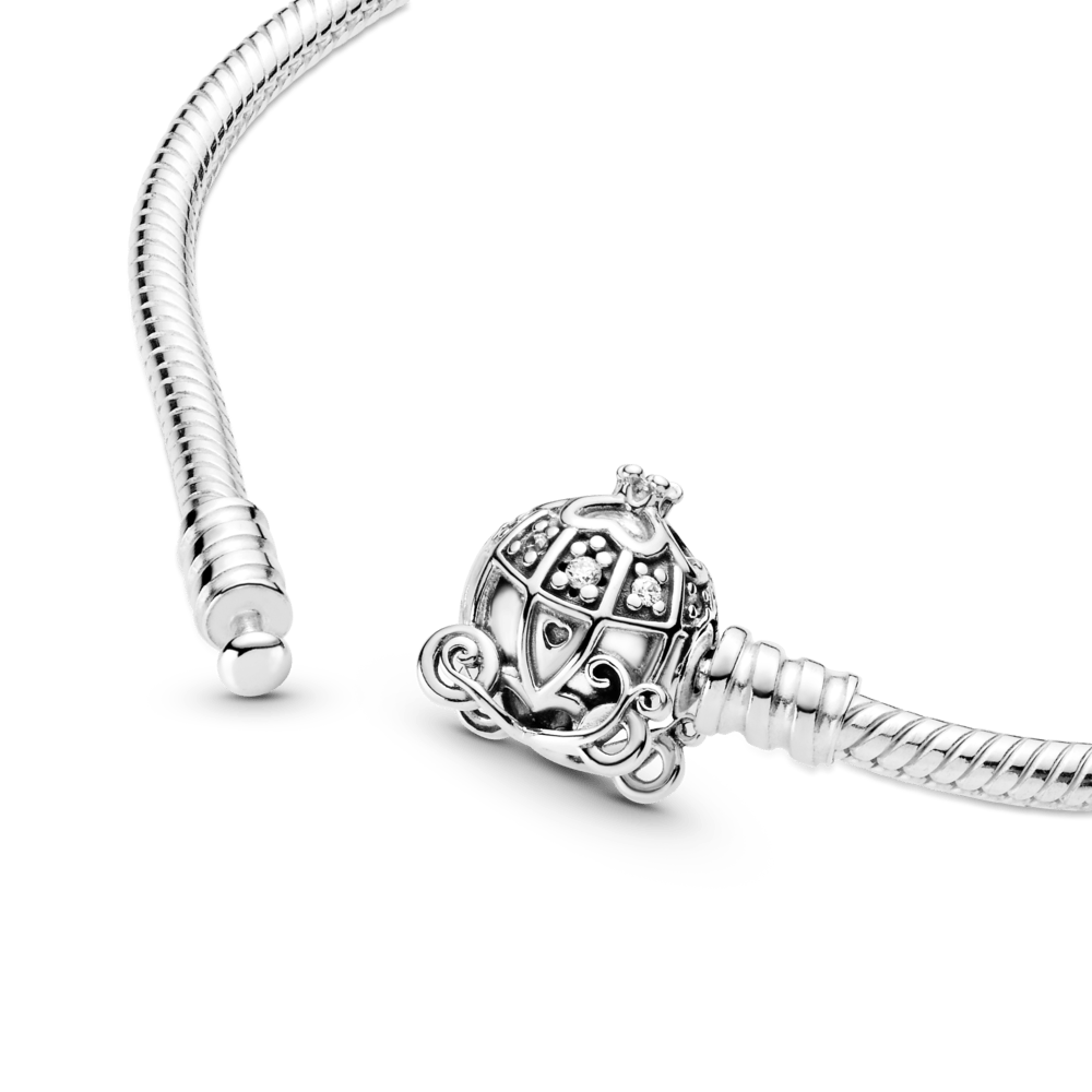 Bracelete Pandora Moments Disney Com Fecho Carruagem Cinderela | Prata 925