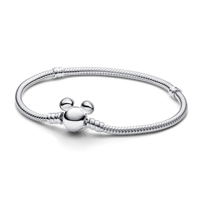Bracelete Pandora Prata Disney Fecho Silhueta Mickey Mouse | Prata 925