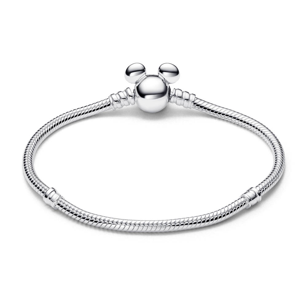 Bracelete Pandora Prata Disney Fecho Silhueta Mickey Mouse | Prata 925