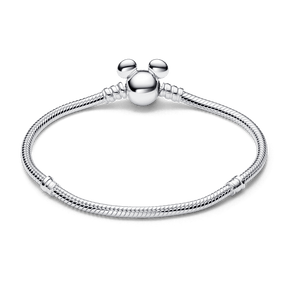 Bracelete Pandora Prata Disney Fecho Silhueta Mickey Mouse | Prata 925