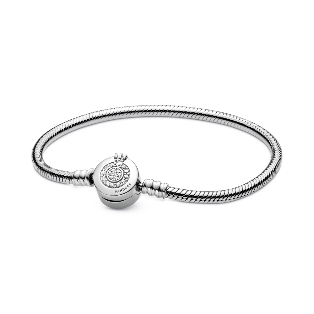 Bracelete Coroa em o Brilhante Signature Pandora | Prata 925