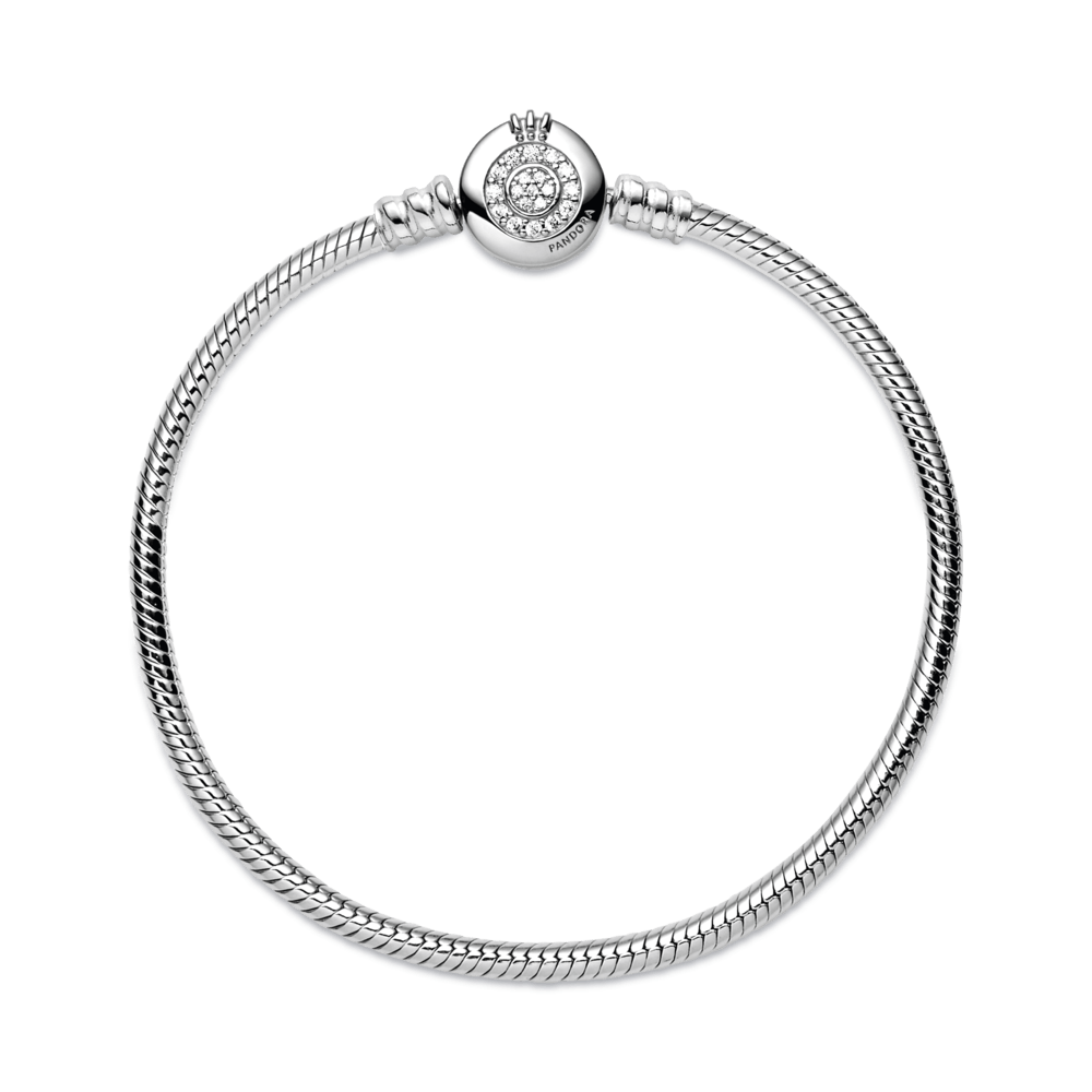 Bracelete Coroa em o Brilhante Signature Pandora | Prata 925
