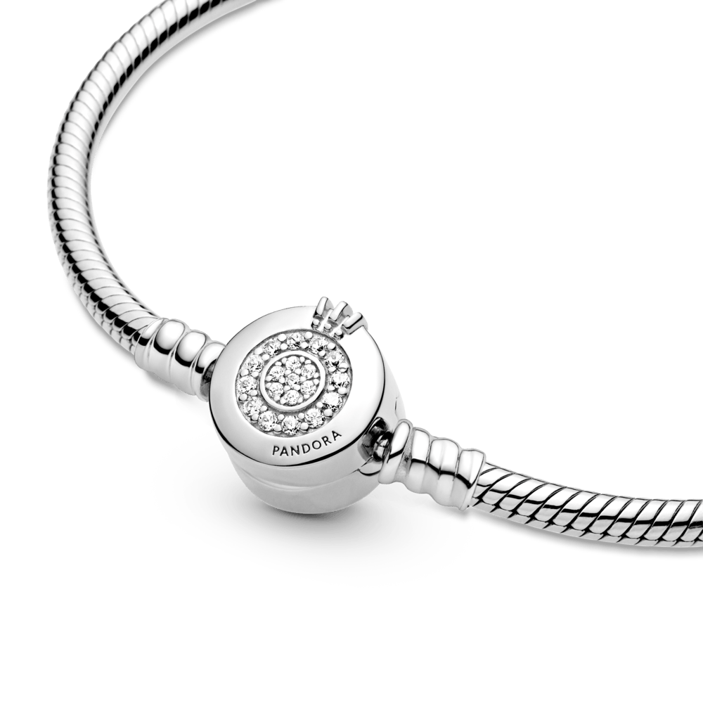 Bracelete Coroa em o Brilhante Signature Pandora | Prata 925