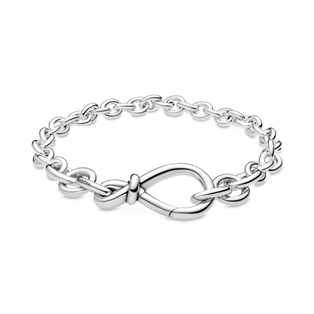 Bracelete Pandora Fecho Inifnito Assimetrico | Prata 925
