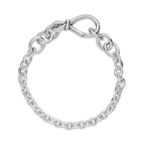 Bracelete Pandora Fecho Inifnito Assimetrico | Prata 925
