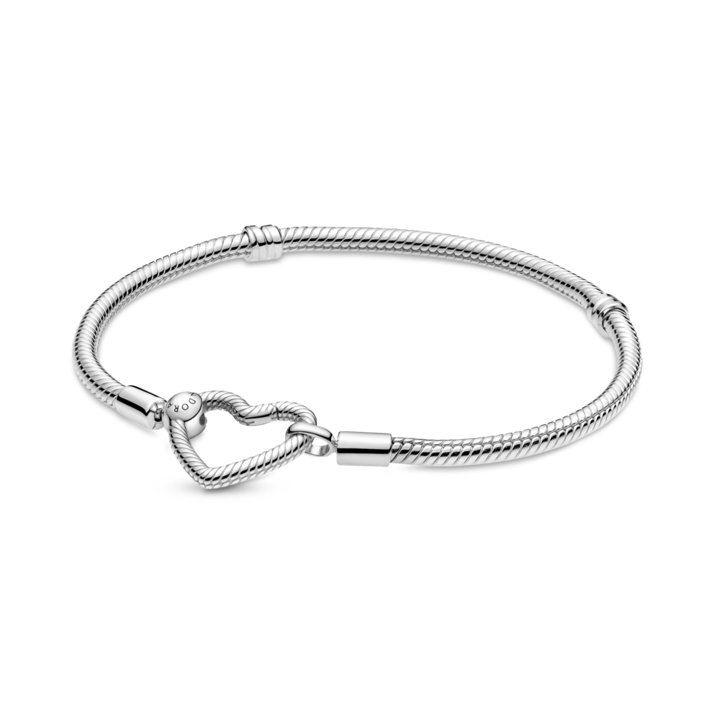 Bracelete Pandora Moments com Fecho de Coração | Prata 925