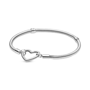 Bracelete Pandora Moments com Fecho de Coração | Prata 925