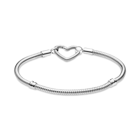 Bracelete Pandora Moments com Fecho de Coração | Prata 925