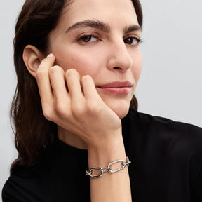 Bracelete de Prata Corrente de Elos Grandes | Prata 925