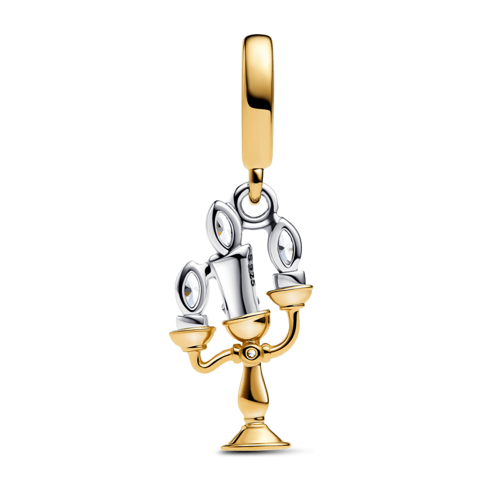 ✨ Charm Pendente Disney Candelabro Lumière a Bela e a Fera | Prata 925