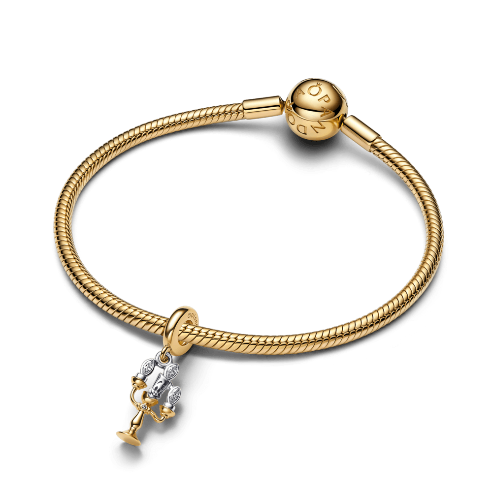 ✨ Charm Pendente Disney Candelabro Lumière a Bela e a Fera | Prata 925