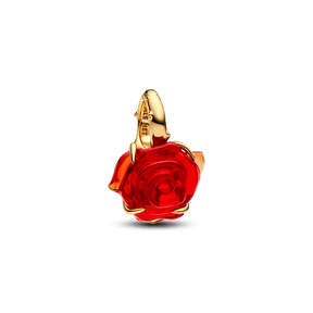 ✨ Charm Pendente Disney Rosa de a Bela e a Fera | Prata 925