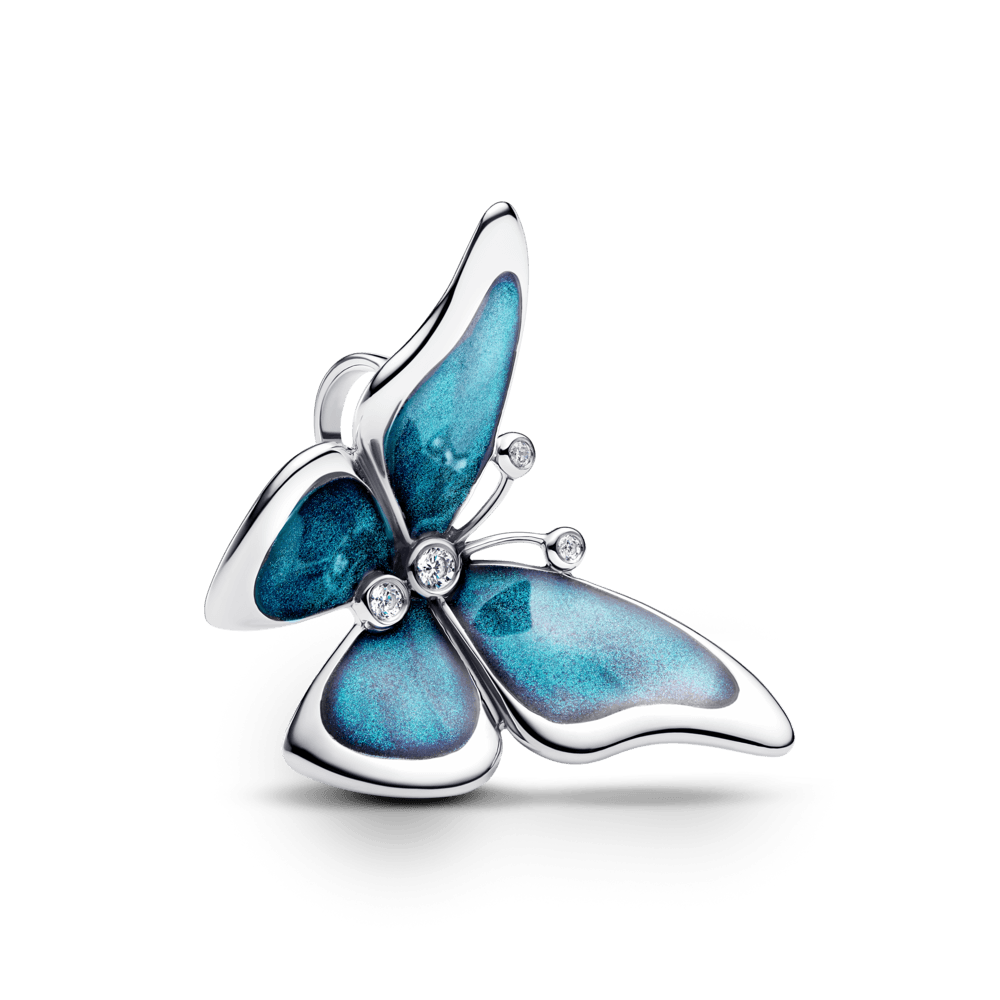 ✨ Charm Prata Borboleta Azul | Prata 925