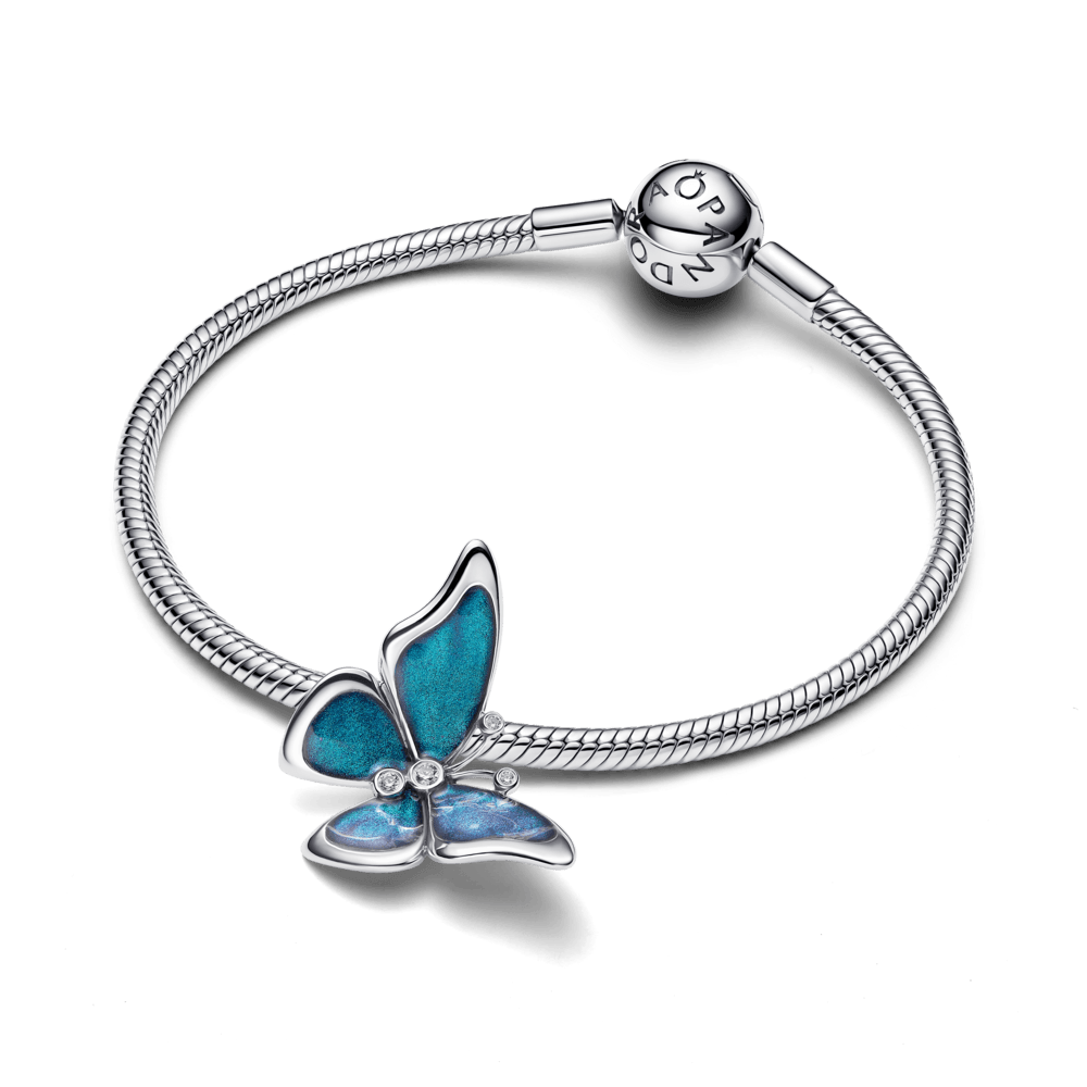 ✨ Charm Prata Borboleta Azul | Prata 925