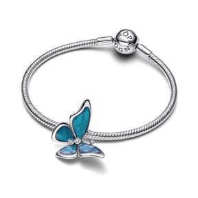 ✨ Charm Prata Borboleta Azul | Prata 925