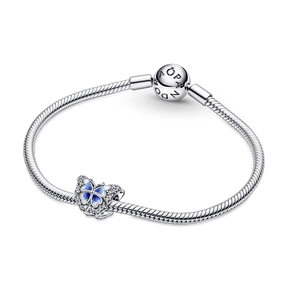 ✨ Charm Prata Borboleta Azul Brilhante | Prata 925
