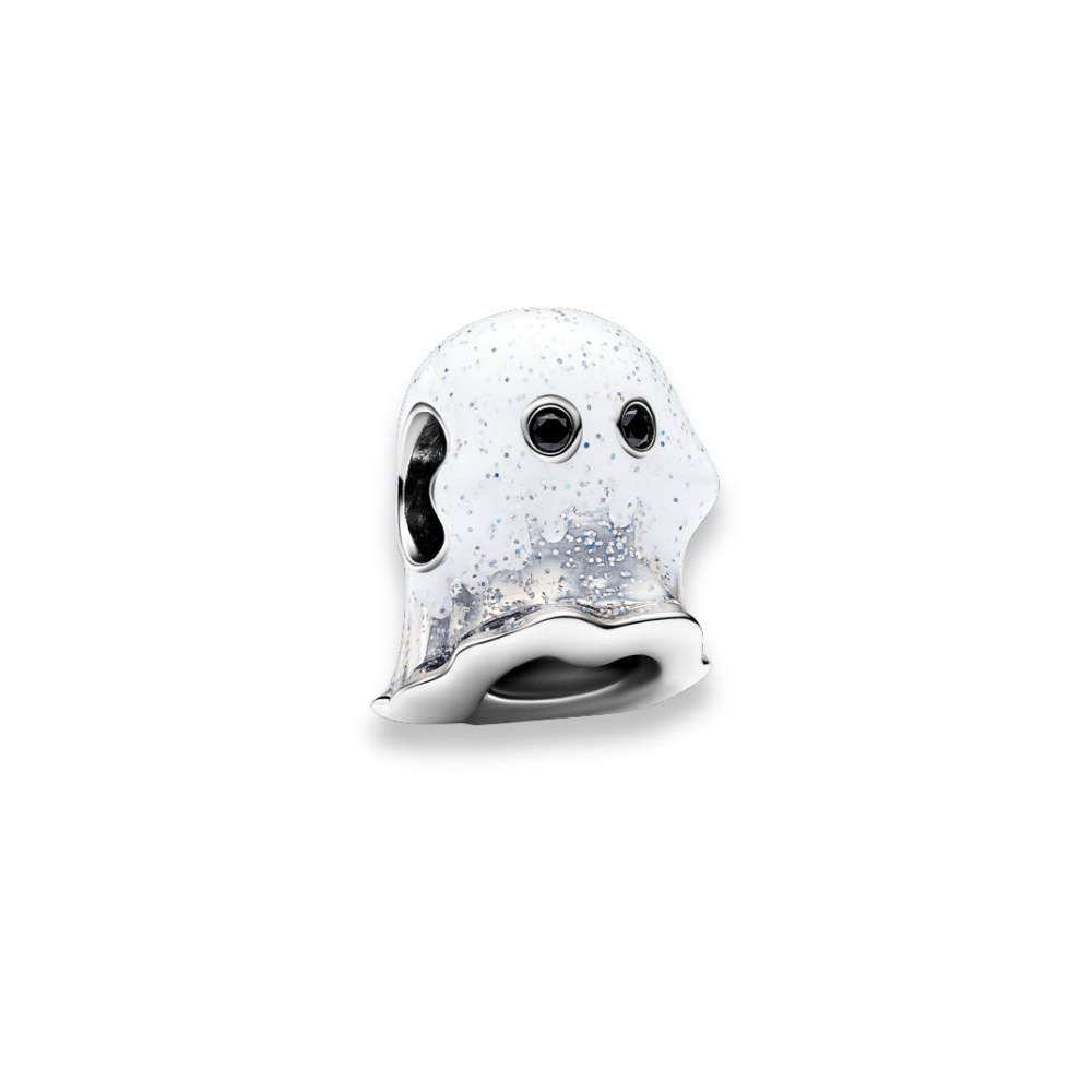 ✨ Charm Prata Fantasma Brilha no Escuro | Prata 925