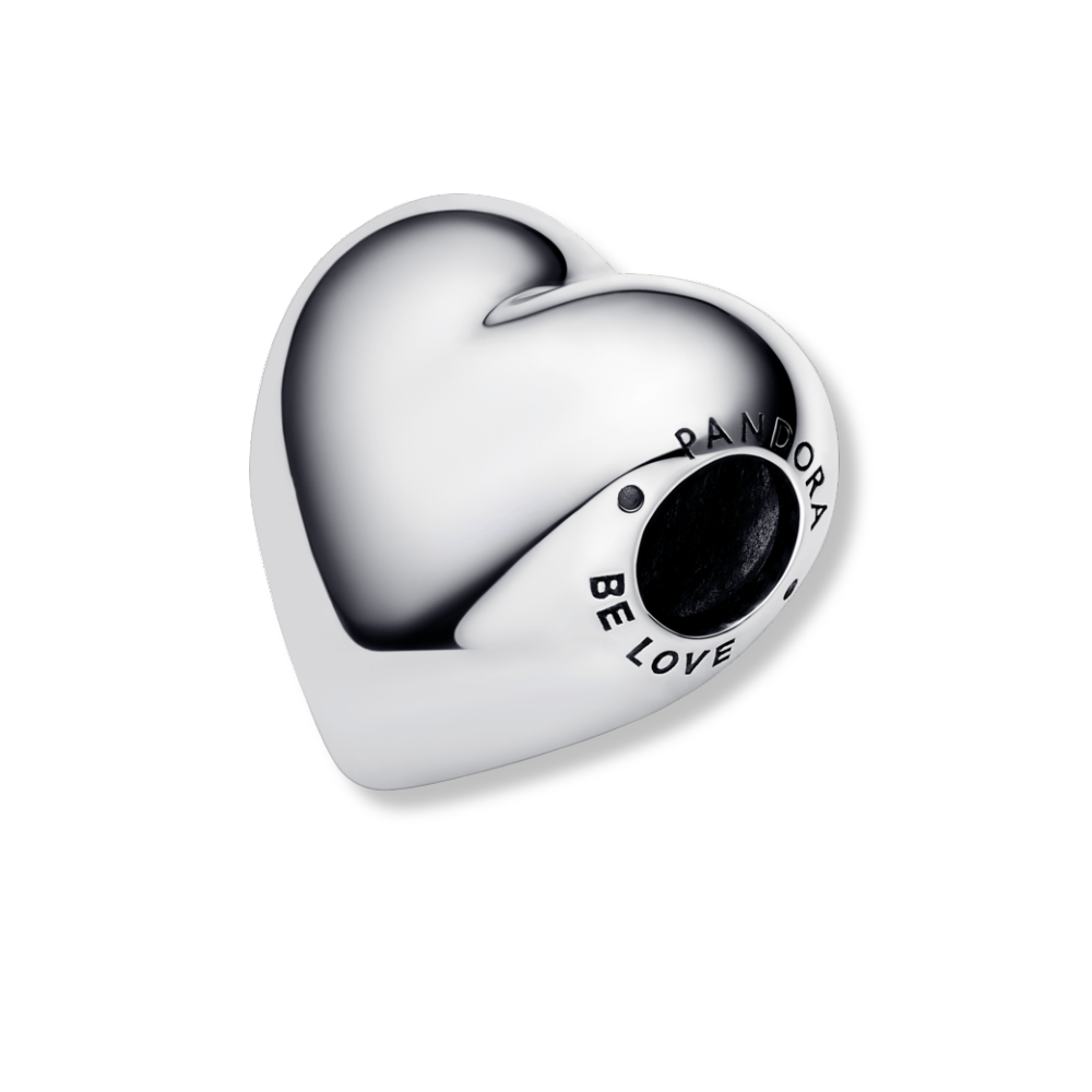 ✨ Charm Prata Grande Coração Gravavel | Prata 925